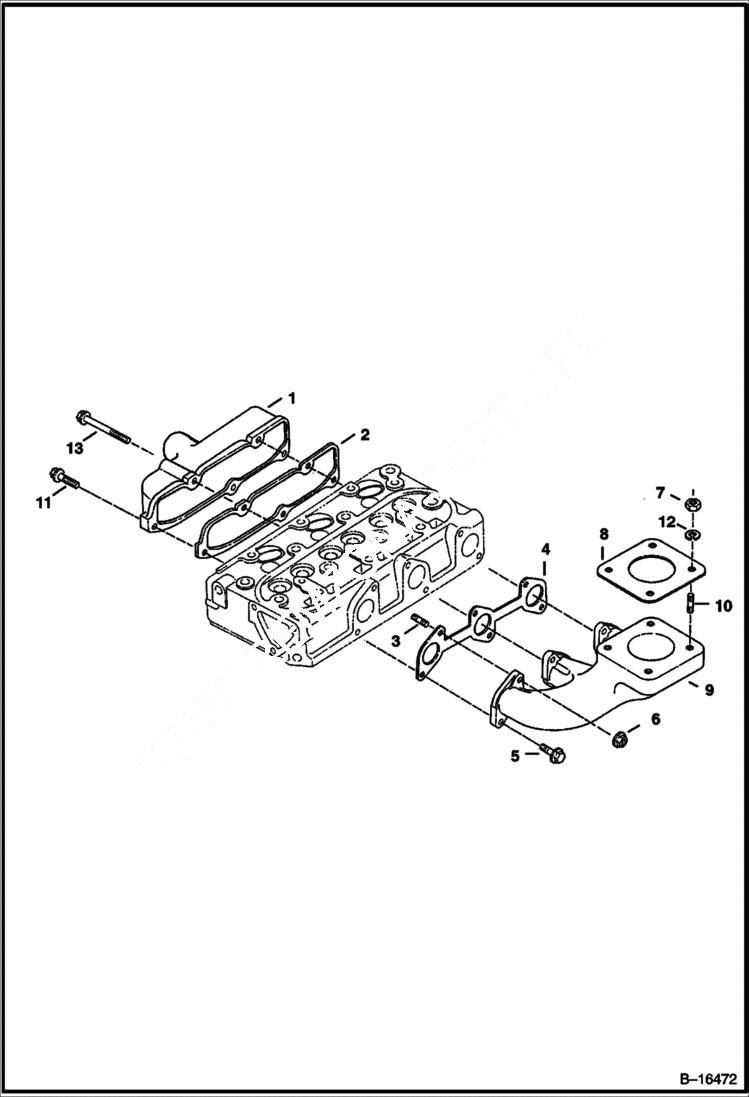 Схема запчастей Bobcat 400s - MANIFOLDS (Kubota D722) (5150 11001 & Above, 5151 11001 & Above) POWER UNIT