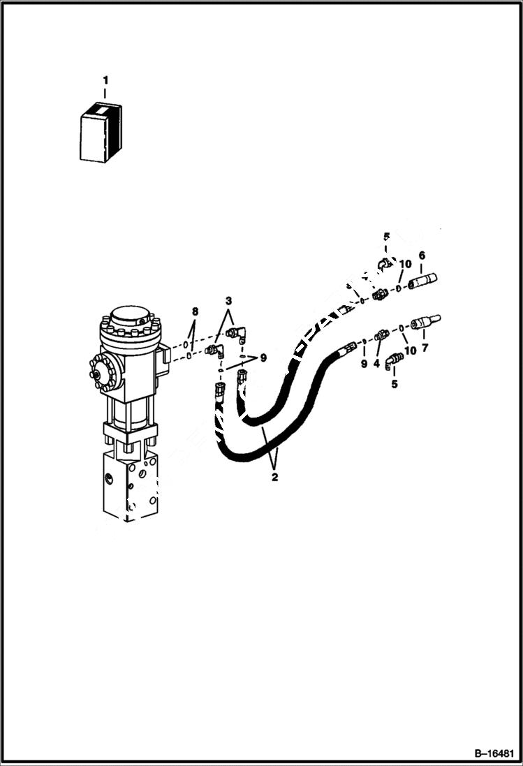 Схема запчастей Bobcat BREAKERS - BREAKER (Hose Kit) (B700) (Use on 322) Экскаваторы