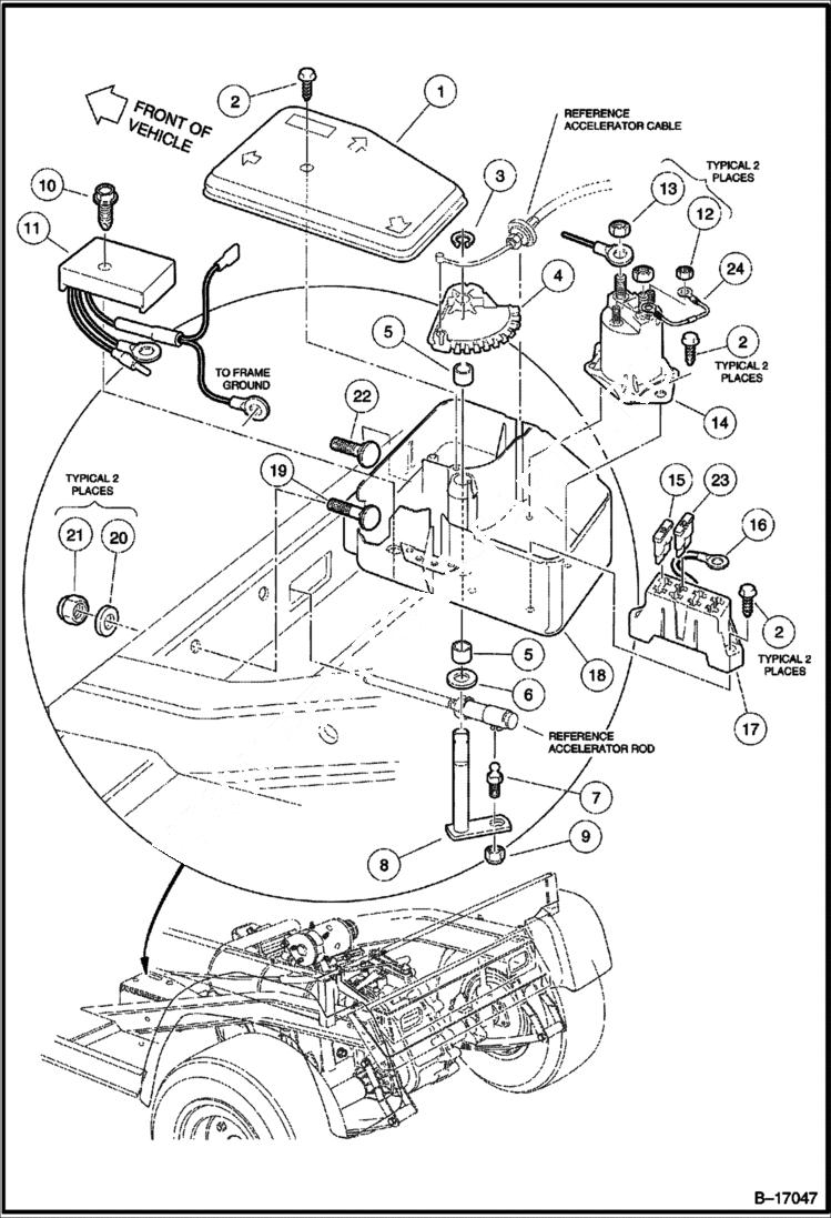 Схема запчастей Bobcat 2100S - ELECTRICAL COMPONENT BOX ELECTRICAL SYSTEM