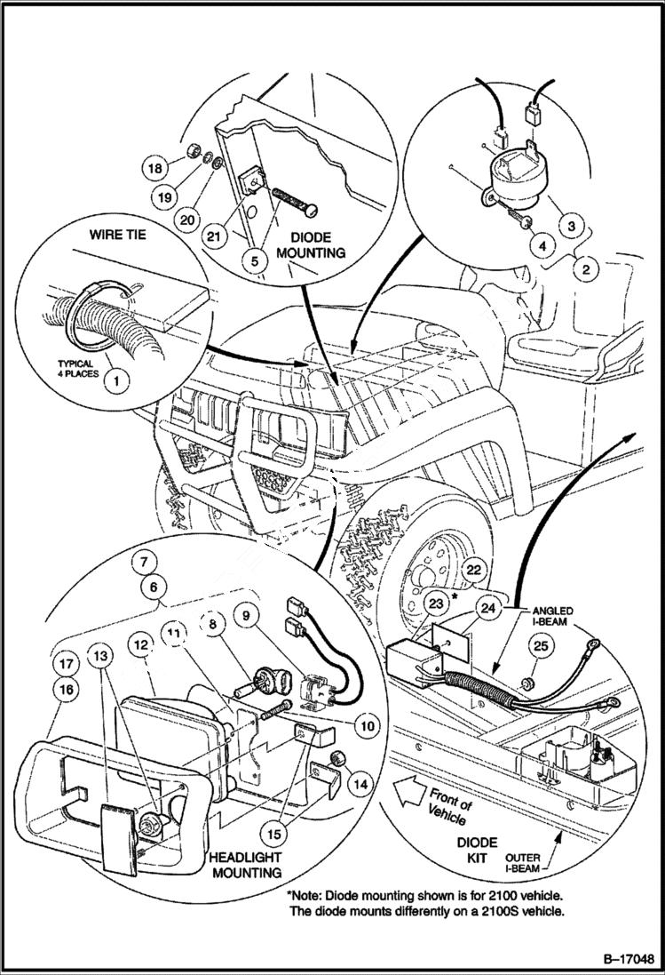 Схема запчастей Bobcat 2100S - ELECTRICAL COMPONENTS (Front Body) ELECTRICAL SYSTEM