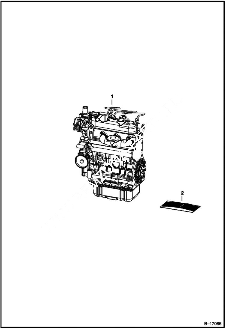 Схема запчастей Bobcat B100 - ENGINE POWER UNIT