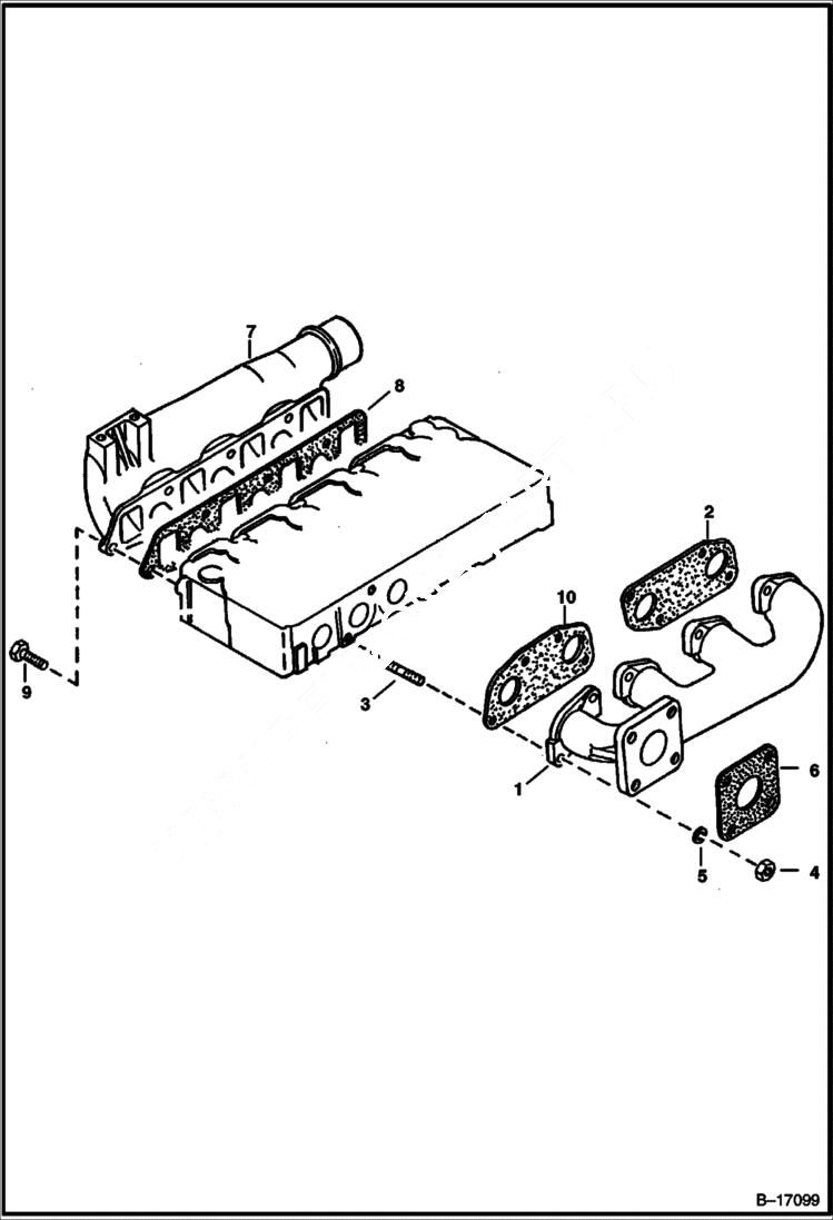 Схема запчастей Bobcat S-Series - MANIFOLDS (Kubota - V2203) POWER UNIT