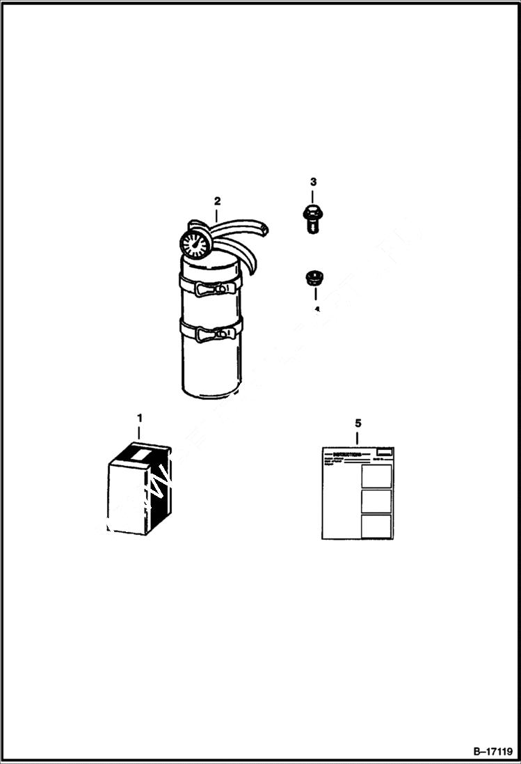 Схема запчастей Bobcat 500s - FIRE EXTINGUISHER ACCESSORIES & OPTIONS