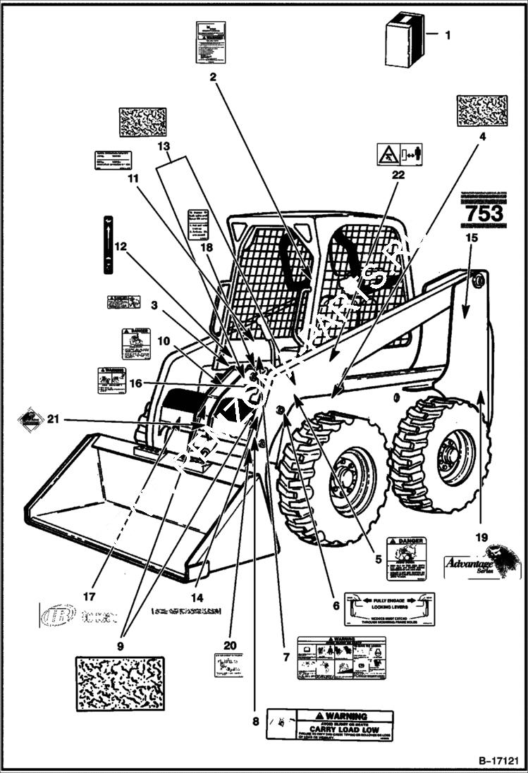 Схема запчастей Bobcat 700s - DECALS ACCESSORIES & OPTIONS