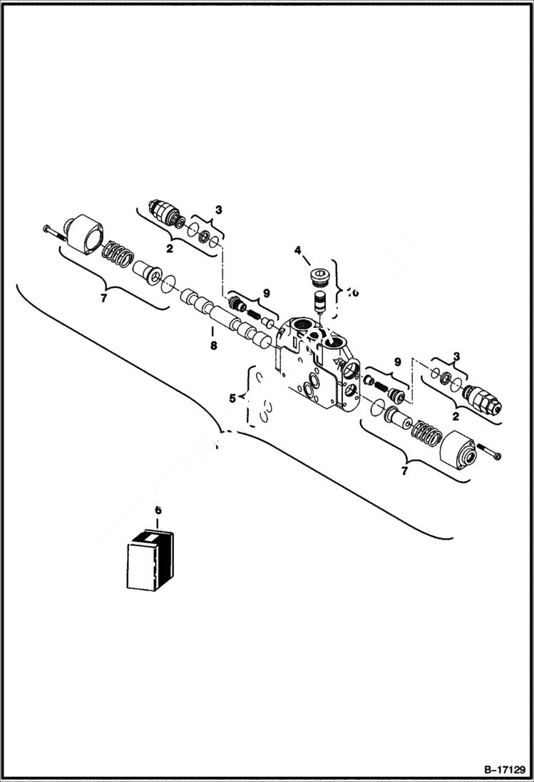 Схема запчастей Bobcat 337 - CONTROL VALVE (Arm Section Section) HYDRAULIC SYSTEM