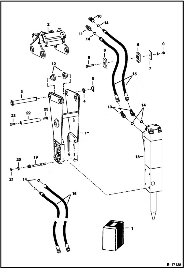 Схема запчастей Bobcat BREAKERS - BREAKER (X-Change Mounting Kit) (2560) (3560) (2570) (3570) (Use on 325, 328, 331, 334) Экскаваторы