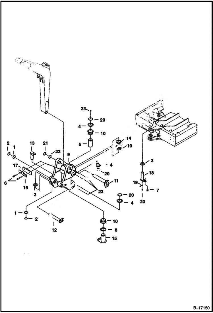 Схема запчастей Bobcat 325 - SWING FRAME WORK EQUIPMENT