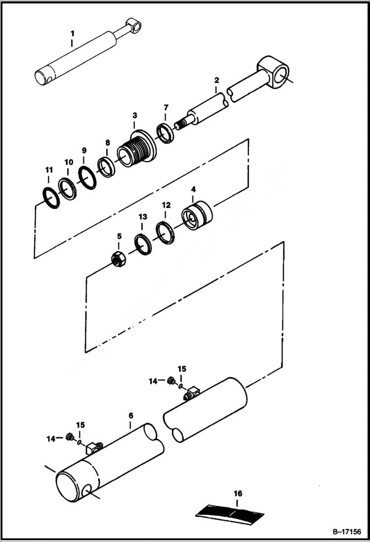 Схема запчастей Bobcat CLAMPS - CLAMP (NAP Hydraulic Cylinder)(225,231,325,328,331,334) (2.75 I.D. & 3.25 O.D. Housing) Экскаваторы