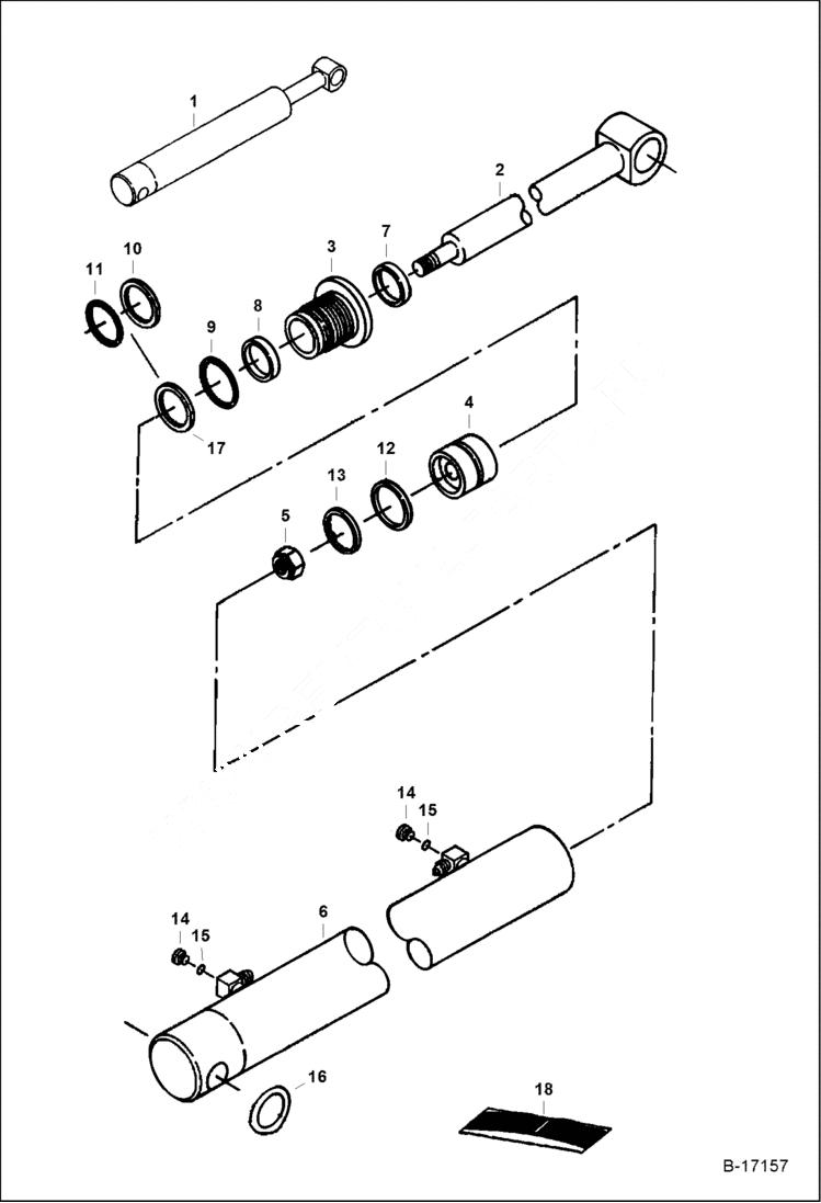 Схема запчастей Bobcat CLAMPS - CLAMP (NAP Hydraulic Cylinder)(225,231,325,328,331,334) (2.25 I.D. & 2.625 O.D. Housing) Экскаваторы