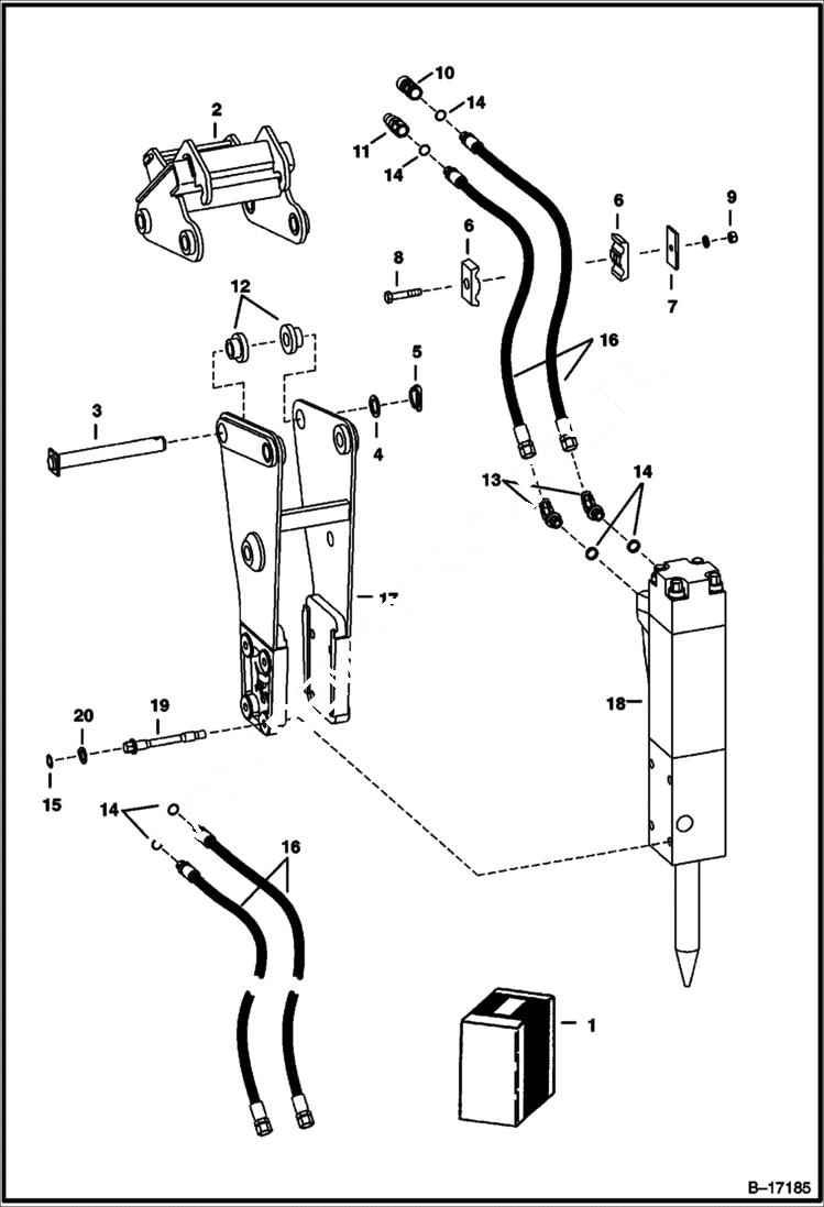 Схема запчастей Bobcat BREAKERS - BREAKER (X-Change Mounting Kit) (2560) (3560) (Use on 337, 341) Экскаваторы