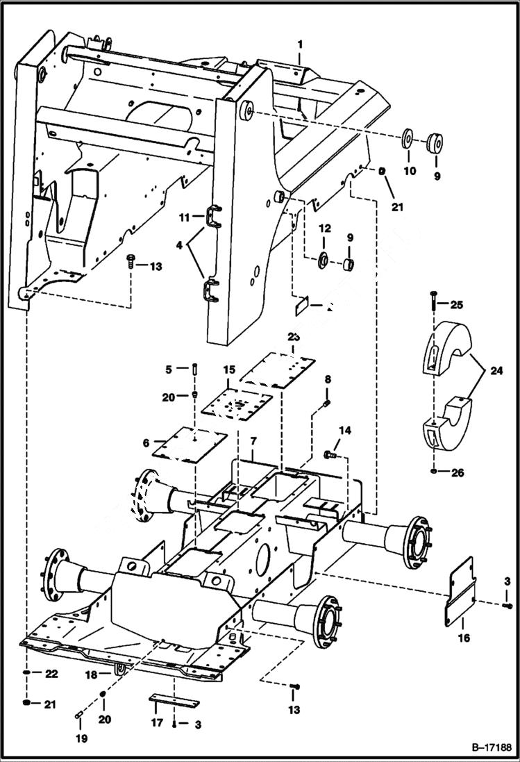 Схема запчастей Bobcat 700s - MAIN FRAME MAIN FRAME