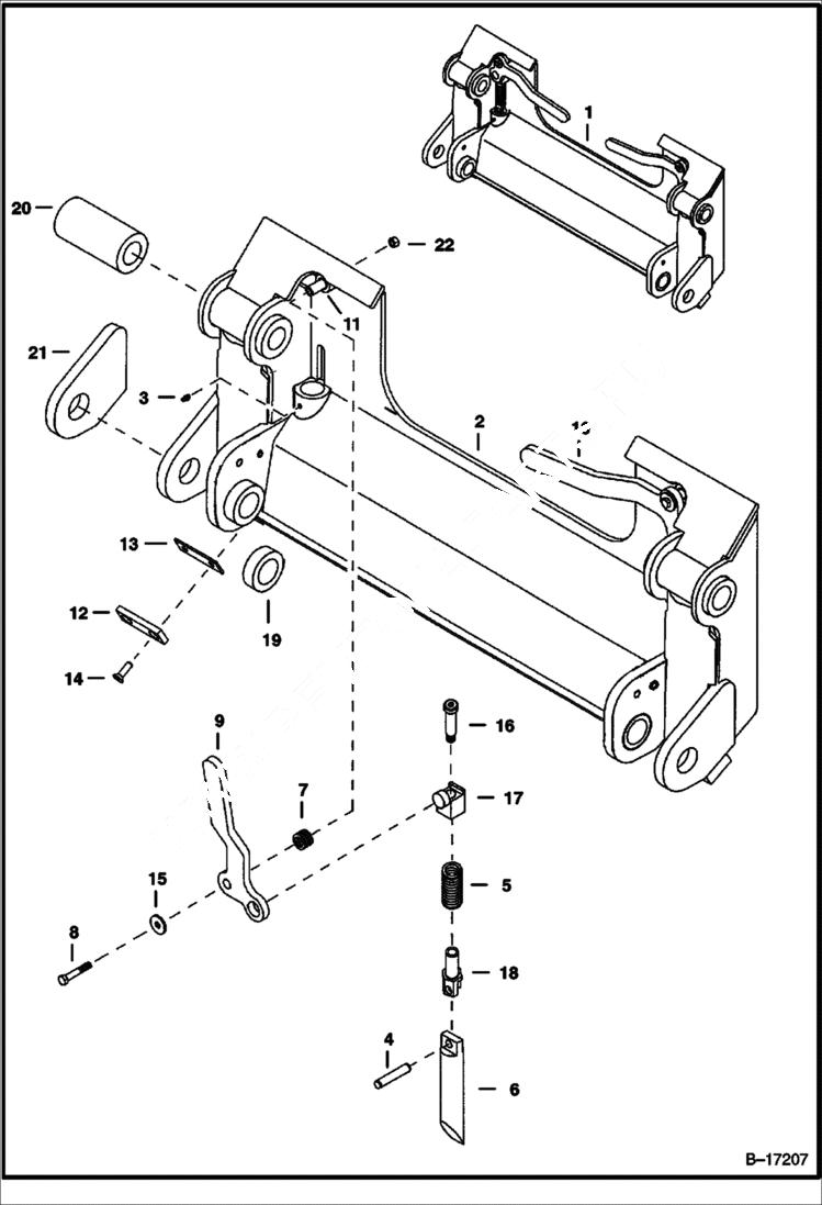 Схема запчастей Bobcat 900s - BOB-TACH (S/N 562216257 & Below, 516516032 & Below) MAIN FRAME