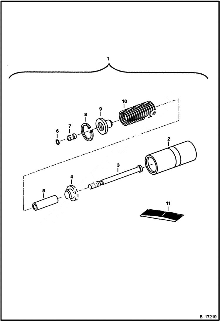 Схема запчастей Bobcat 900s - PISTON ASSY HYDROSTATIC SYSTEM