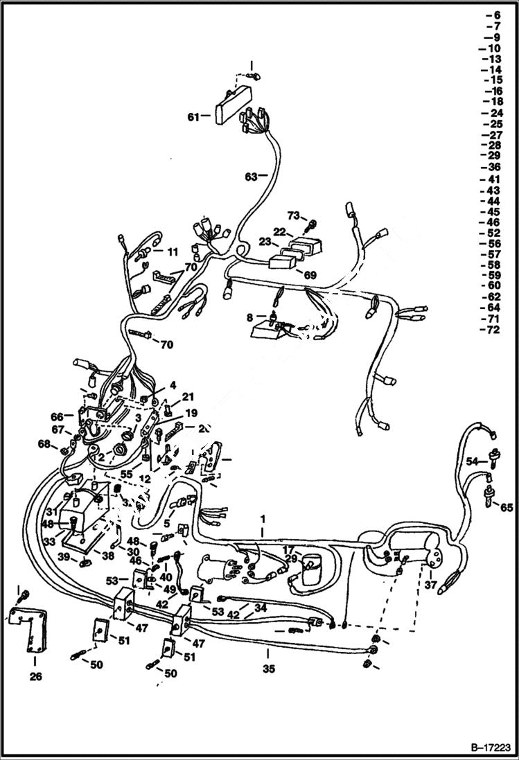 Схема запчастей Bobcat 900s - ENGINE ELECTRICAL CIRCUITRY ELECTRICAL SYSTEM