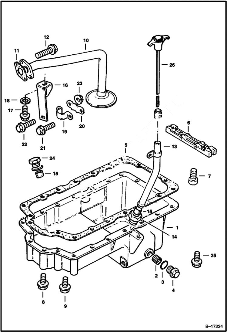 Схема запчастей Bobcat 900s - LUBRICATION SYSTEM POWER UNIT