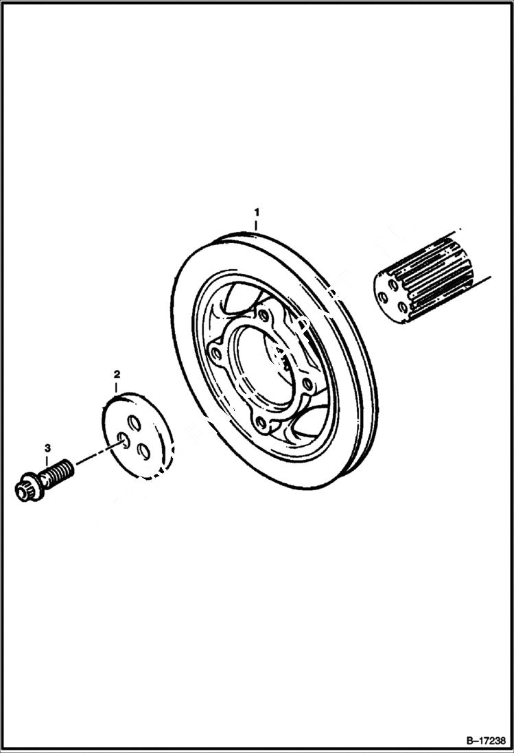 Схема запчастей Bobcat 900s - PULLEY CRANKSHAFT (Power Unit) POWER UNIT