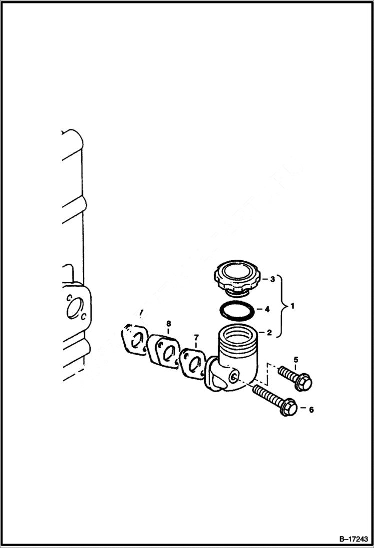 Схема запчастей Bobcat 900s - FILLER OIL - CAP OIL POWER UNIT