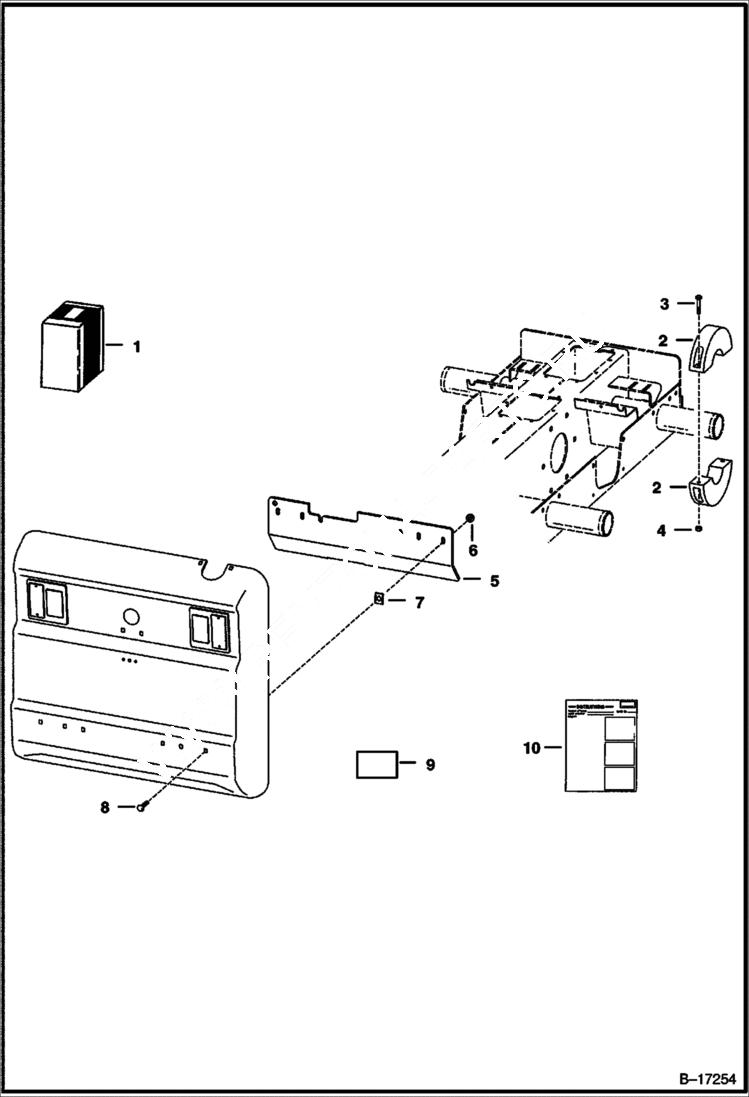 Схема запчастей Bobcat 700s - EUROPEAN ACCESSORIES (Counterweight Kit ) (1400 lb. - For One Piece Rear Door) ACCESSORIES & OPTIONS