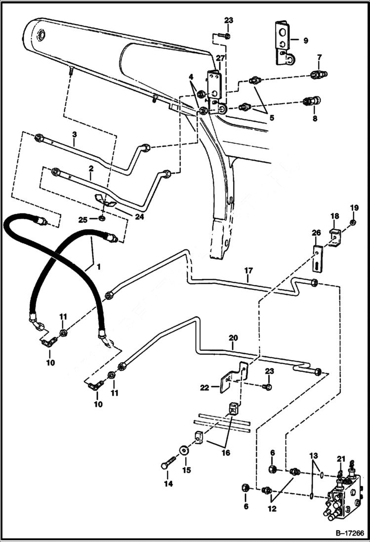 Схема запчастей Bobcat 700s - AUXILIARY HYDRAULICS HYDRAULIC SYSTEM