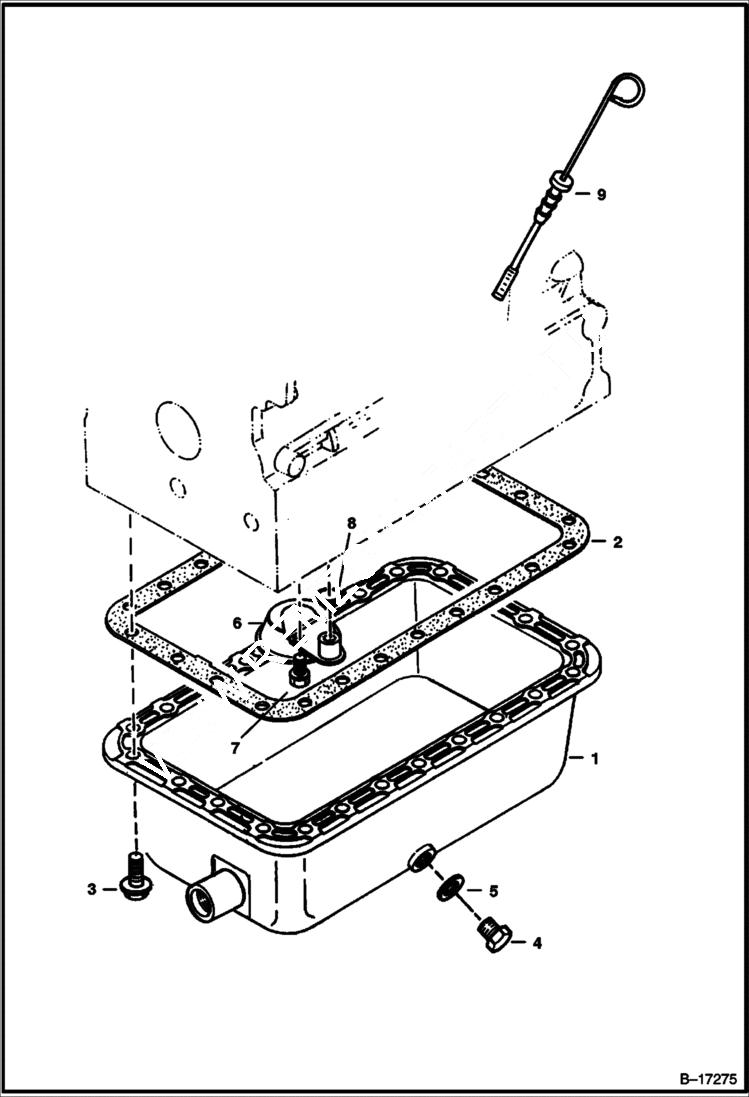 Схема запчастей Bobcat 700s - OIL PAN POWER UNIT