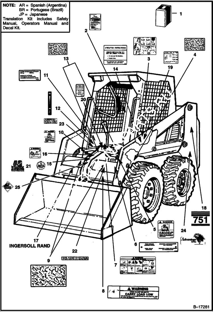 Схема запчастей Bobcat 700s - DECALS ACCESSORIES & OPTIONS