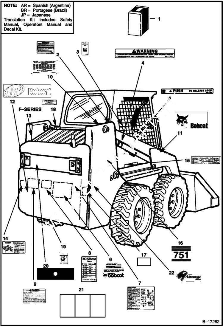 Схема запчастей Bobcat 700s - DECALS ACCESSORIES & OPTIONS