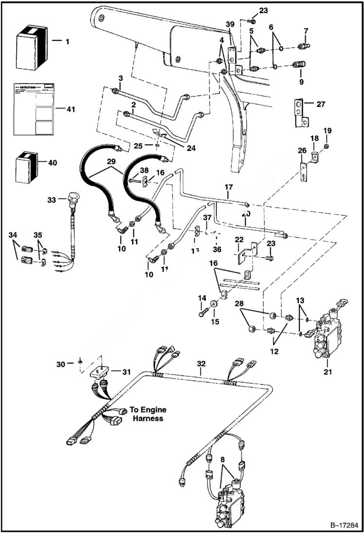 Схема запчастей Bobcat 700s - FRONT AUXILIARY KIT ACCESSORIES & OPTIONS