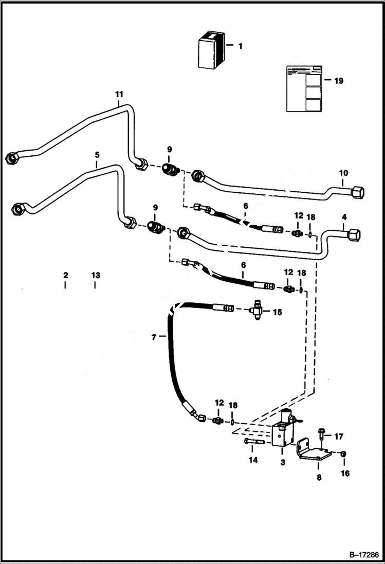 Схема запчастей Bobcat 700s - PRESSURE RELEASE KIT (Front Auxiliary) ACCESSORIES & OPTIONS