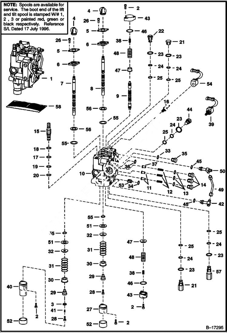 Схема запчастей Bobcat 700s - HYDRAULIC CONTROL VALVE (Advanced Hand Controls) (W/BICS Valve) HYDRAULIC SYSTEM