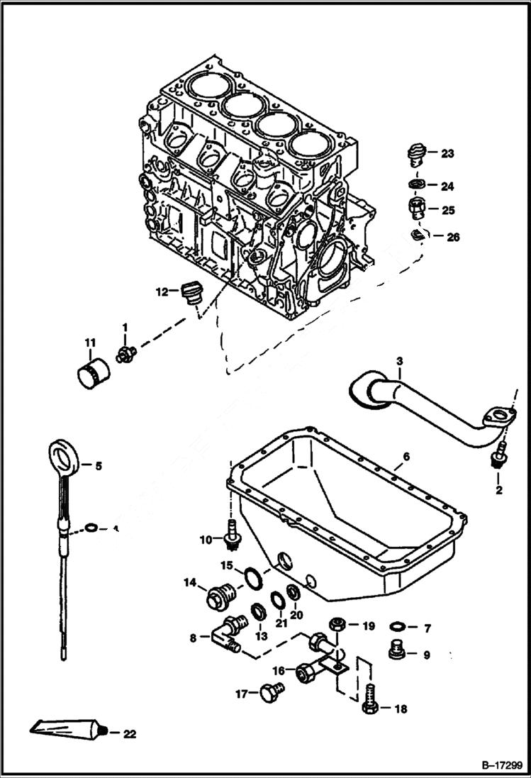 Схема запчастей Bobcat A-Series - OIL PAN POWER UNIT