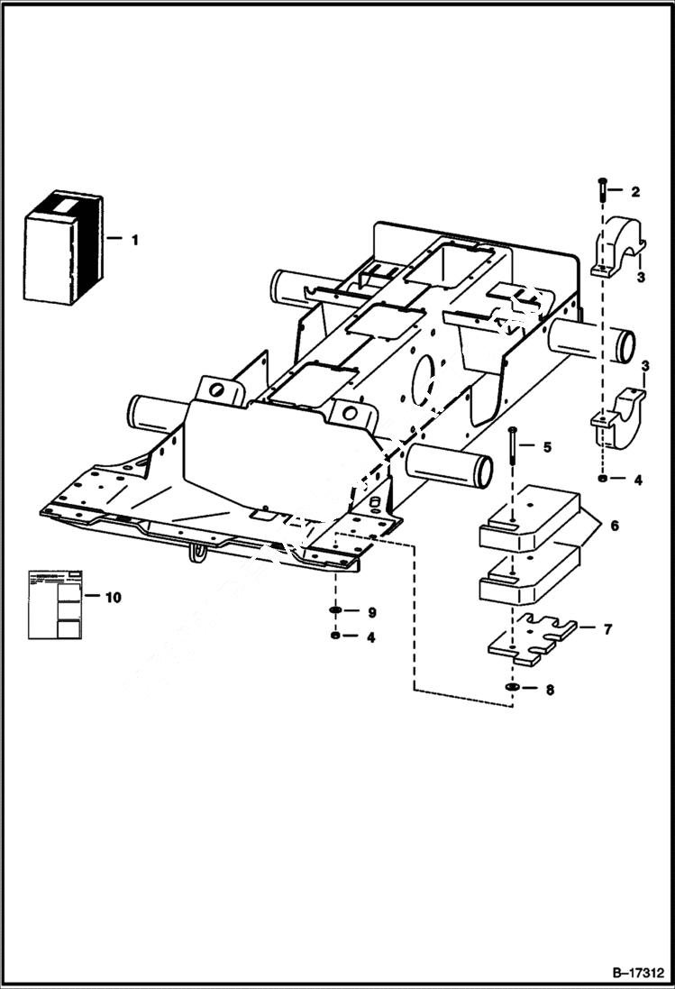 Схема запчастей Bobcat 700s - COUNTERWEIGHT KIT (1400 lb.) ACCESSORIES & OPTIONS