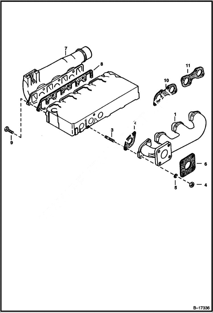 Схема запчастей Bobcat 334 - MANIFOLDS POWER UNIT