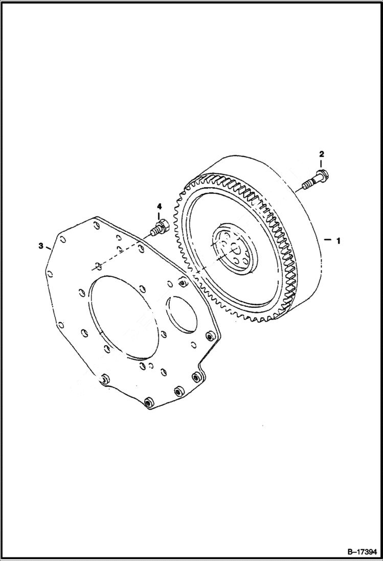 Схема запчастей Bobcat B100 - FLYWHEEL POWER UNIT