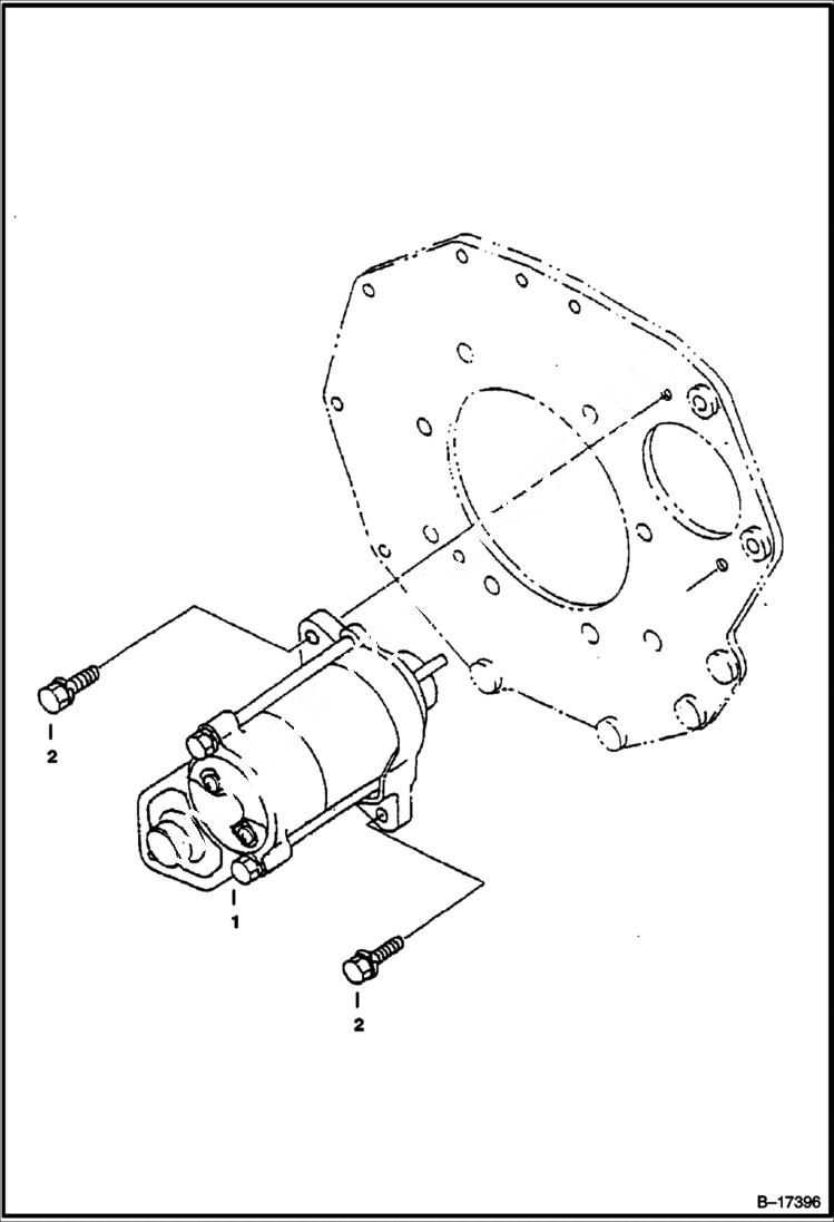 Схема запчастей Bobcat B100 - STARTER ELECTRICAL SYSTEM