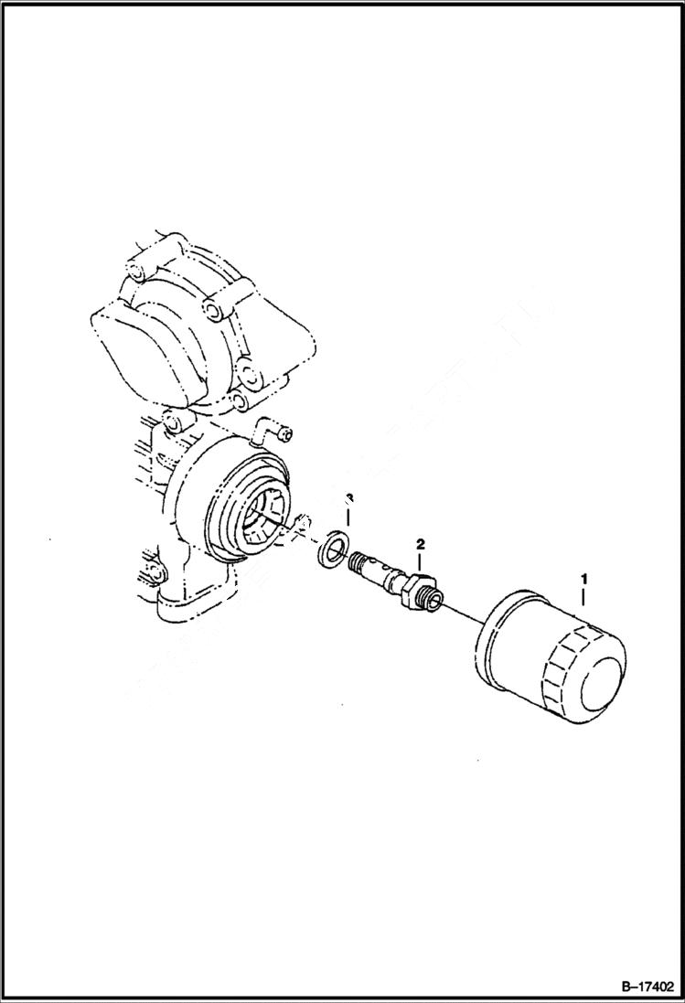 Схема запчастей Bobcat B250 - OIL FILTER POWER UNIT