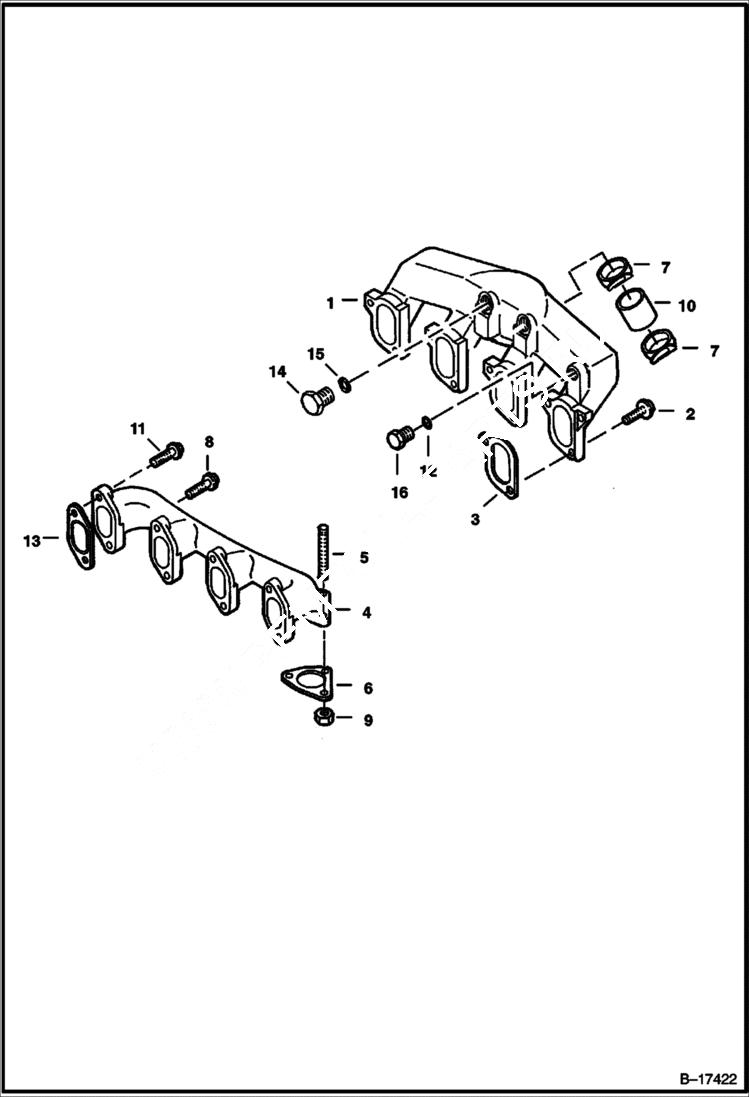 Схема запчастей Bobcat 800s - MANIFOLDS POWER UNIT