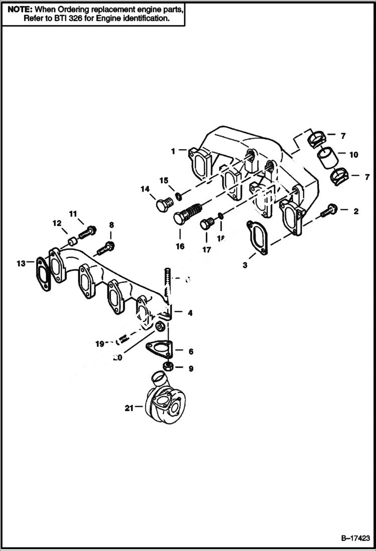 Схема запчастей Bobcat 800s - MANIFOLDS POWER UNIT