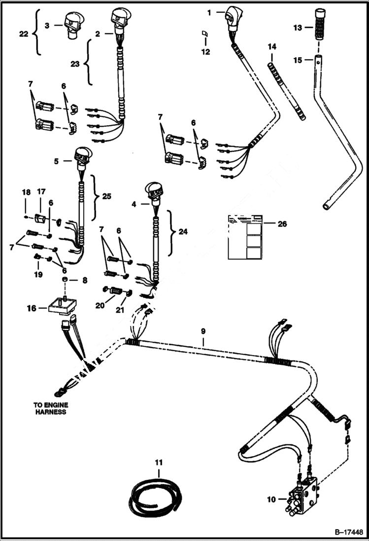 Схема запчастей Bobcat 700s - CONTROLS ELECTRICAL ELECTRICAL SYSTEM