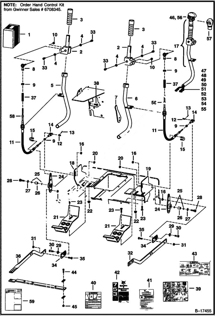 Схема запчастей Bobcat 700s - HAND CONTROL KIT (S/N 5086 13488 & Above) ACCESSORIES & OPTIONS