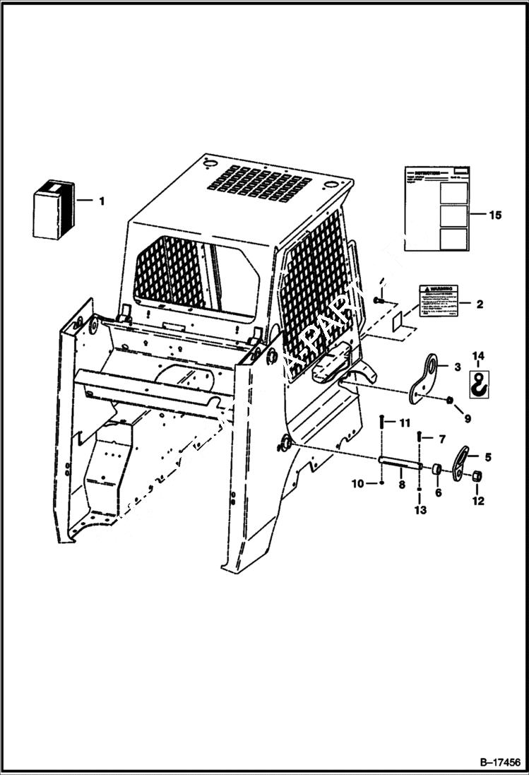 Схема запчастей Bobcat 700s - LIFT KIT (Four Point - .75 Thick Front & Rear Lift Eyes) ACCESSORIES & OPTIONS