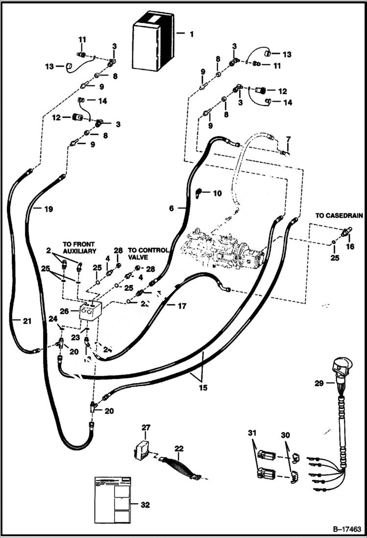 Схема запчастей Bobcat 700s - REAR AUXILIARY (S/N 5127 11001-15999, 5115 25541, 5110 11007, 5086 90400, 5114 75003, 5113 50883 & Above) ACCESSORIES & OPTIONS