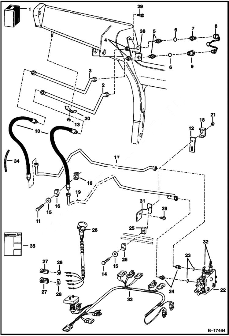 Схема запчастей Bobcat 700s - FRONT AUXILIARY KIT (W/Poppet Couplers) (S/N 5122 17845 & Bel, 5124 40565 & Bel, 5126 12075 & Bel) ACCESSORIES & OPTIONS