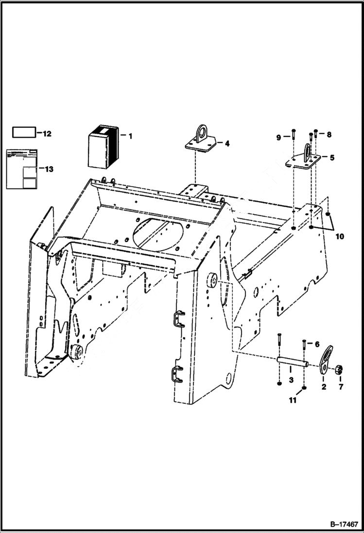 Схема запчастей Bobcat 800s - LIFT KIT (Four Point) ACCESSORIES & OPTIONS