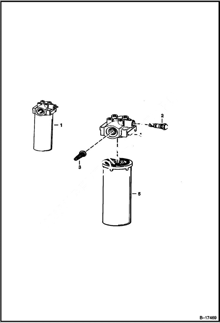 Схема запчастей Bobcat 700s - HYDROSTATIC OIL FILTER HYDROSTATIC SYSTEM