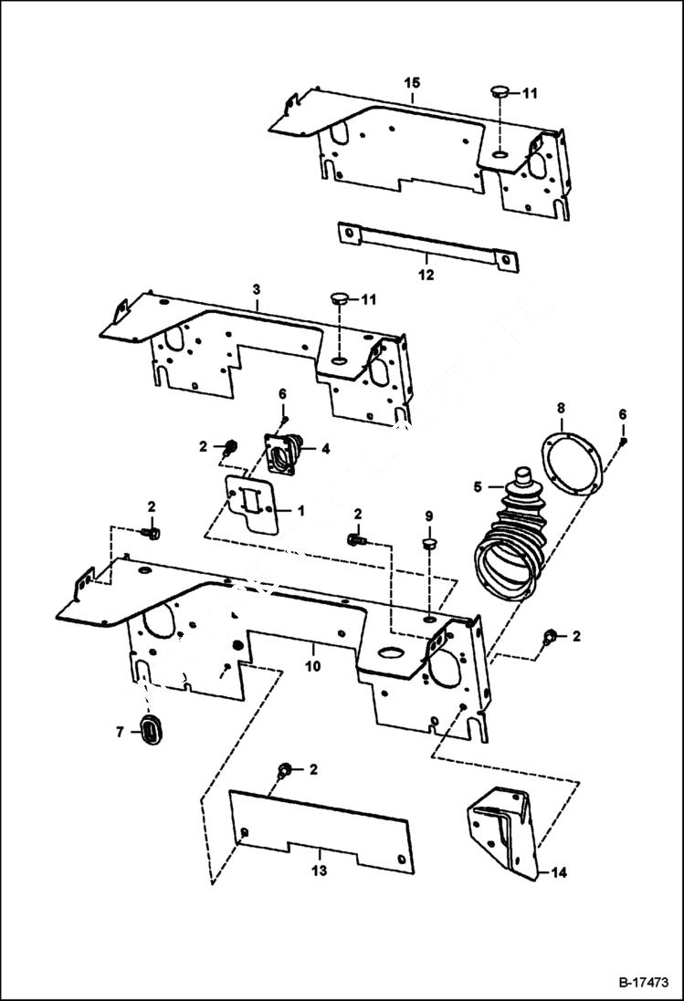 Схема запчастей Bobcat 700s - PANELS MAIN FRAME