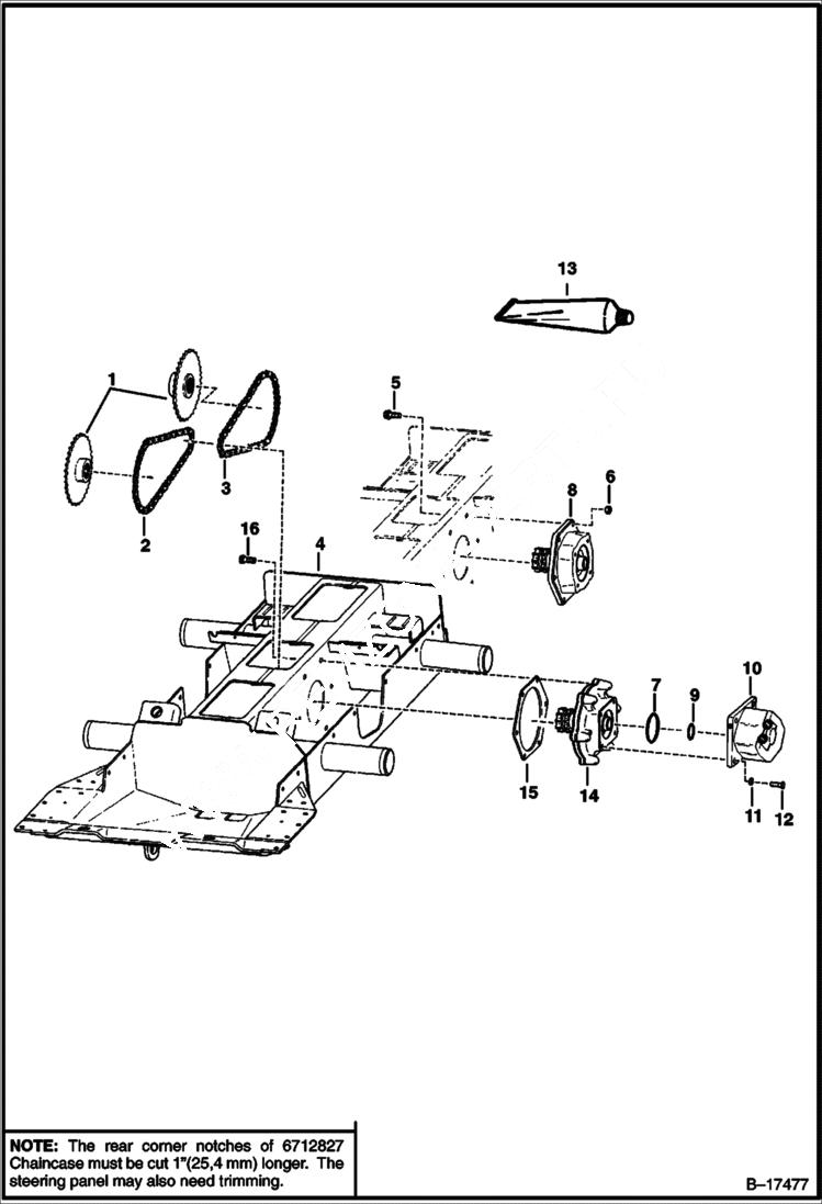 Схема запчастей Bobcat 700s - DRIVE TRAIN DRIVE TRAIN