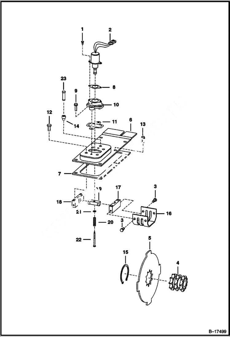 Схема запчастей Bobcat 400s - BRAKES (S/N 5200 11711 & Above, 5199 11425 & Above) DRIVE TRAIN