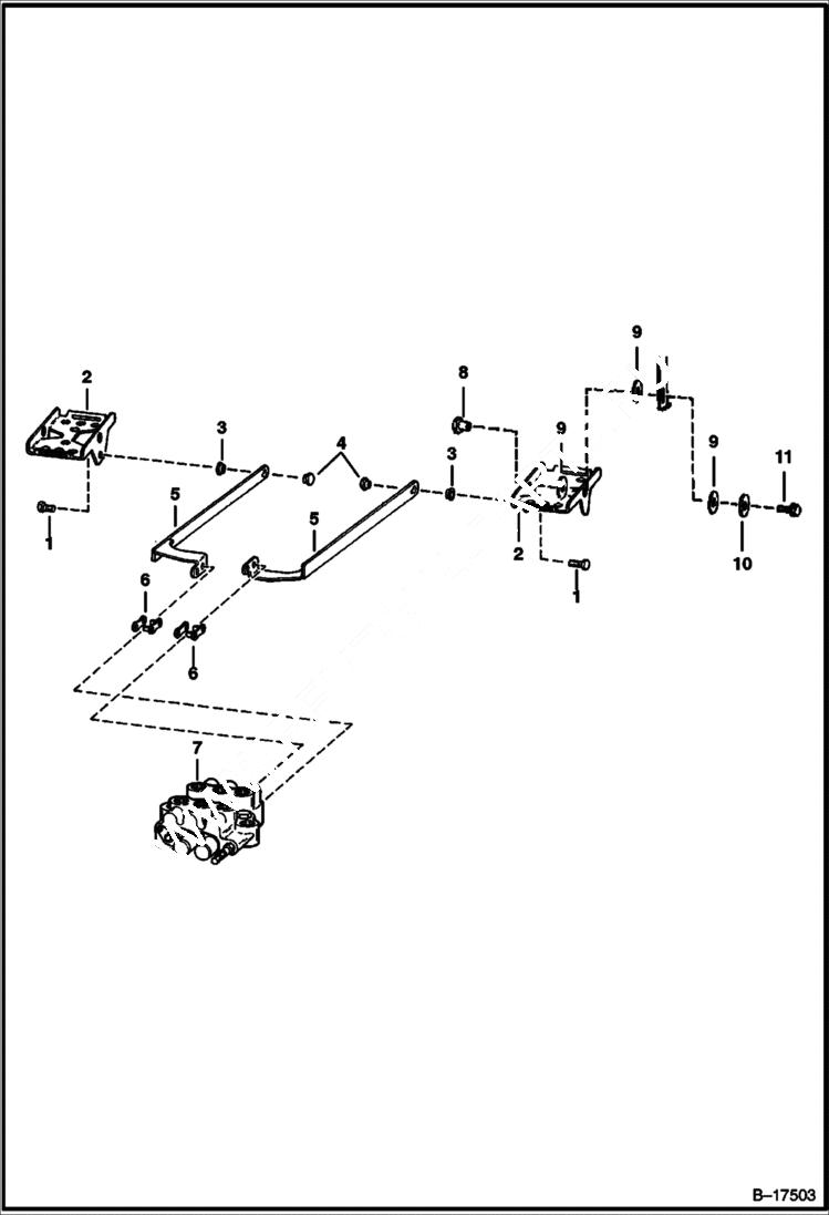 Схема запчастей Bobcat 400s - CONTROL PEDALS HYDRAULIC SYSTEM