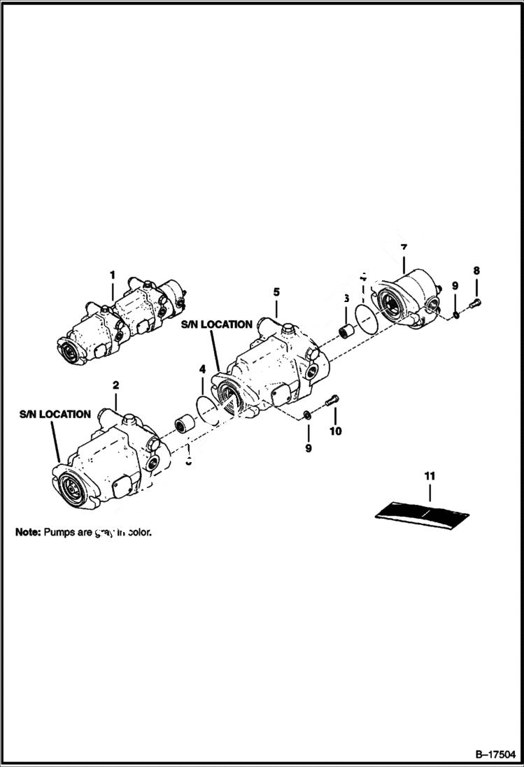 Схема запчастей Bobcat 400s - HYDROSTATIC PUMP HYDROSTATIC SYSTEM