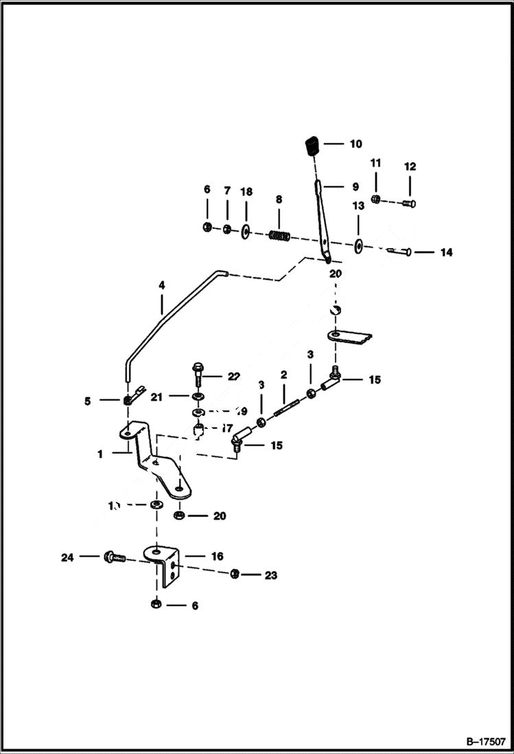 Схема запчастей Bobcat 400s - THROTTLE (5150 11001 & Above, 5151 11001 & Above) POWER UNIT